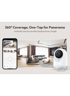 Botslab C224 Smart Security Camera | 2K HD Resolution, AI Motion Detection, Night Vision, Two-Way Audio, and 360° Coverage for Home and Office Surveillance  - Image 3