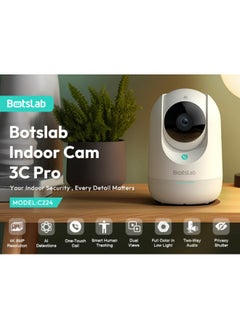Botslab C224 Smart Security Camera | 2K HD Resolution, AI Motion Detection, Night Vision, Two-Way Audio, and 360° Coverage for Home and Office Surveillance  - Image 2