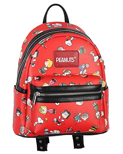 INTIMO Peanuts Snoopy Charlie Brown Linus Lucy Sally Marcie Toss Print Mini Backpack - Image 1