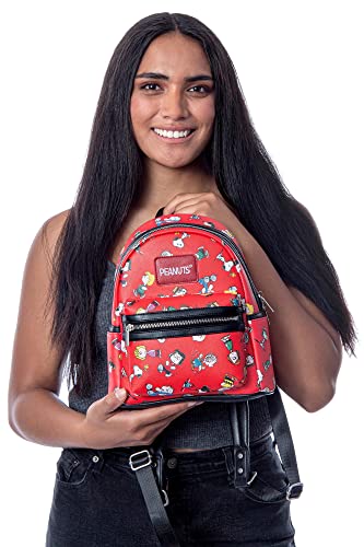 INTIMO Peanuts Snoopy Charlie Brown Linus Lucy Sally Marcie Toss Print Mini Backpack - Image 2