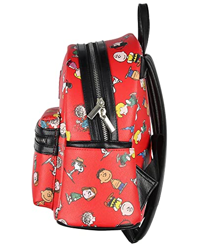 INTIMO Peanuts Snoopy Charlie Brown Linus Lucy Sally Marcie Toss Print Mini Backpack - Image 3