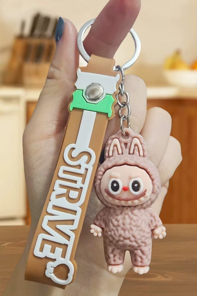 صندوق العاب دمية لابوبو من الجيل الأول لتخفيف التوتر مع سلسلة مفاتيح شخصيات