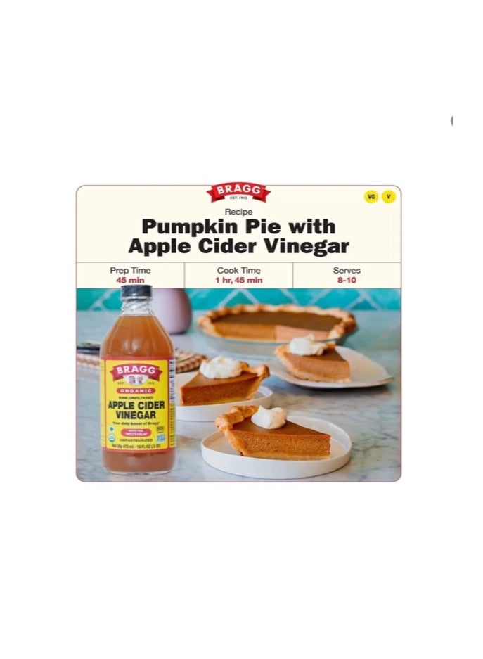 Bragg Organic Raw Apple Cider Vinegar Health Supplement 473Ml - Image 2
