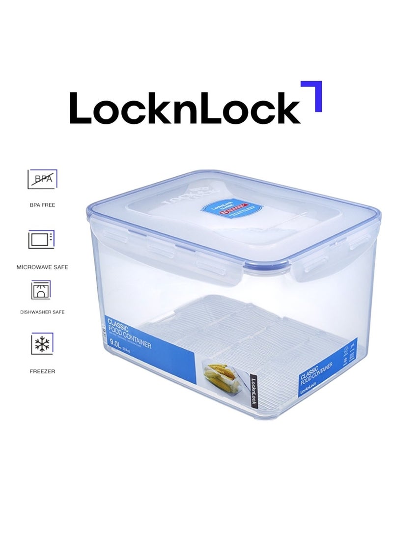 LOCK & LOCK LocknLock 9L Rectangular  Airtight Food Storage- BPA-Free, Microwave, Freezer, and Dishwasher Safe - Image 1