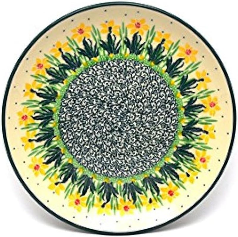 Polish Pottery Gallery Polish Pottery Plate  SaladDessert 7 34  Daffodil - Image 1
