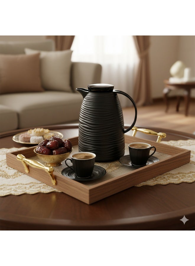 باصرة ترمس مفرد للشاي والقهوة سعة 1.5 لتر أسود - Image 1