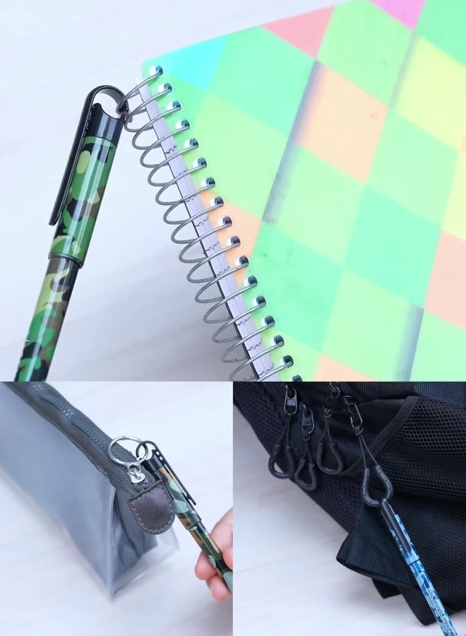 Classmate Hook Ball Pen, Warrior Series, 0.7mm Blue Ink | Pack of 10 | Stylish Camouflage Design | Smooth Writing with Hook Clip - Image 2