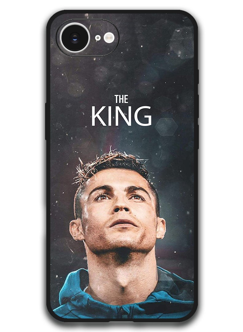 Theodor Case Compatible with Apple iPhone 17e / 16e 6.1 Inch Protection Shockproof Bumper Cover - Ronaldo The King - Image 1