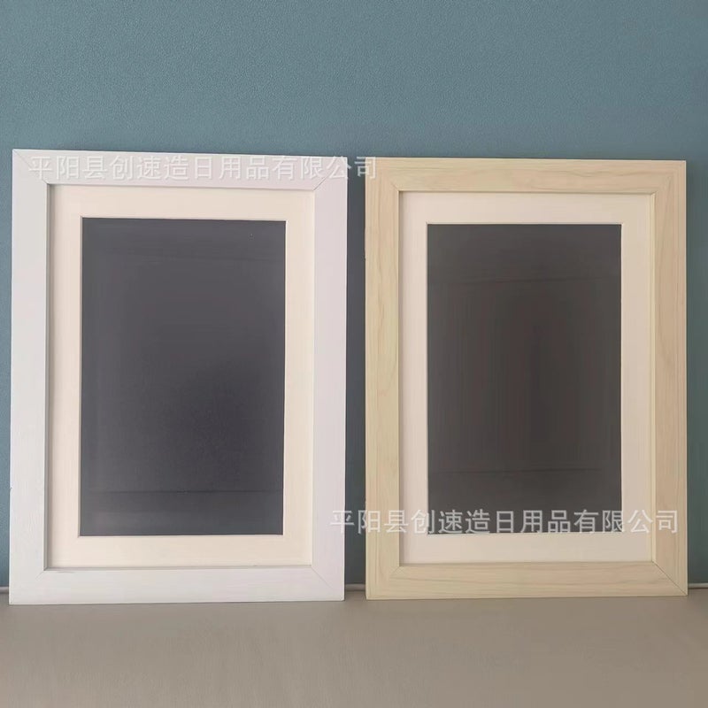 2-Piece Flip Storage Picture Frame Kids Art Frames Children'S Magnetic Decorative Po Frame Wooden Picture Frame - Image 1