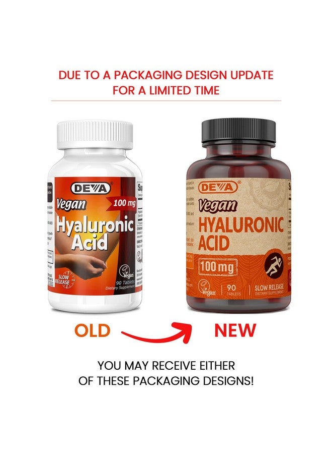 DEVA Nutrition Vegan Hyaluronic Acid 100 mg - Non-GMO & Non-Hemolytic - 90 Tablets, 1-Pack - Image 2