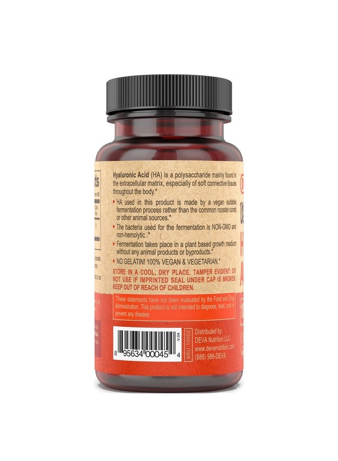 DEVA Nutrition Vegan Hyaluronic Acid 100 mg - Non-GMO & Non-Hemolytic - 90 Tablets, 1-Pack - Image 4