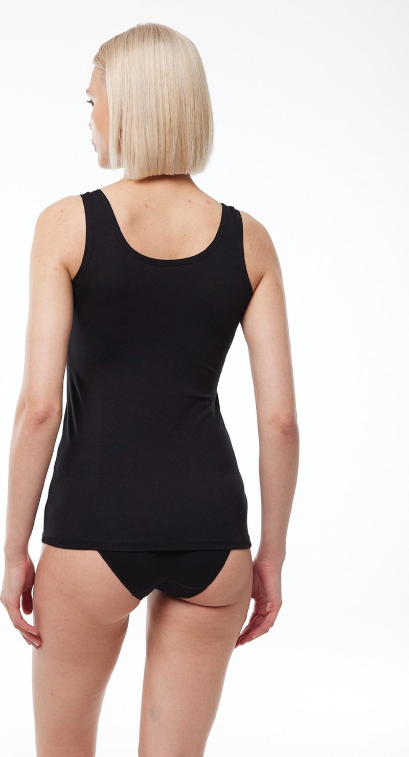 Malabadi Women's Black Thin Edge Non-Trace Modal Undershirt 193  - Image 3