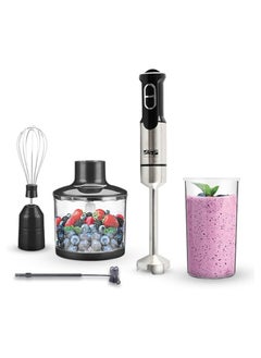 dsp Hand Blender 5-in-1 Blender Set - 800W Full Copper Motor, Turbo Function, Variable Speed, Stainless Steel Body & Blades, KM1153 (Black)