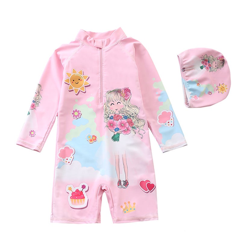 New Children''s Swimsuit Girls One-Piece Swimsuit Unicorn Boy Long-Sleeved Beach Sun Protection Surfing Swimsuit - Image 5