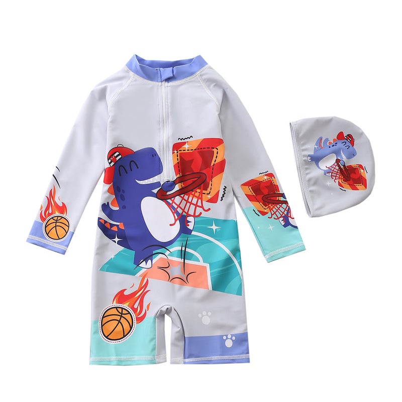 New Children''s Swimsuit Girls One-Piece Swimsuit Unicorn Boy Long-Sleeved Beach Sun Protection Surfing Swimsuit - Image 4