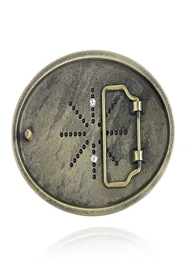 KDG Mens Western Belt Buckle - Initial Cowboy Letter Oval Belt Buckles for Women - Image 3