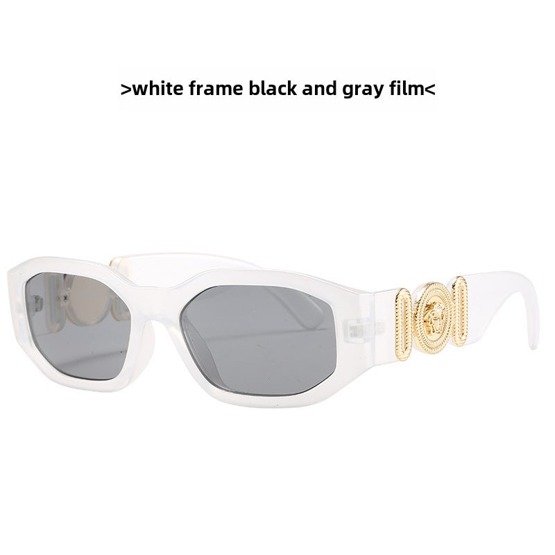 Generic New Quirky Unisex Sunglasses 4361 C13. Pearlescent white frame black gray sheet 