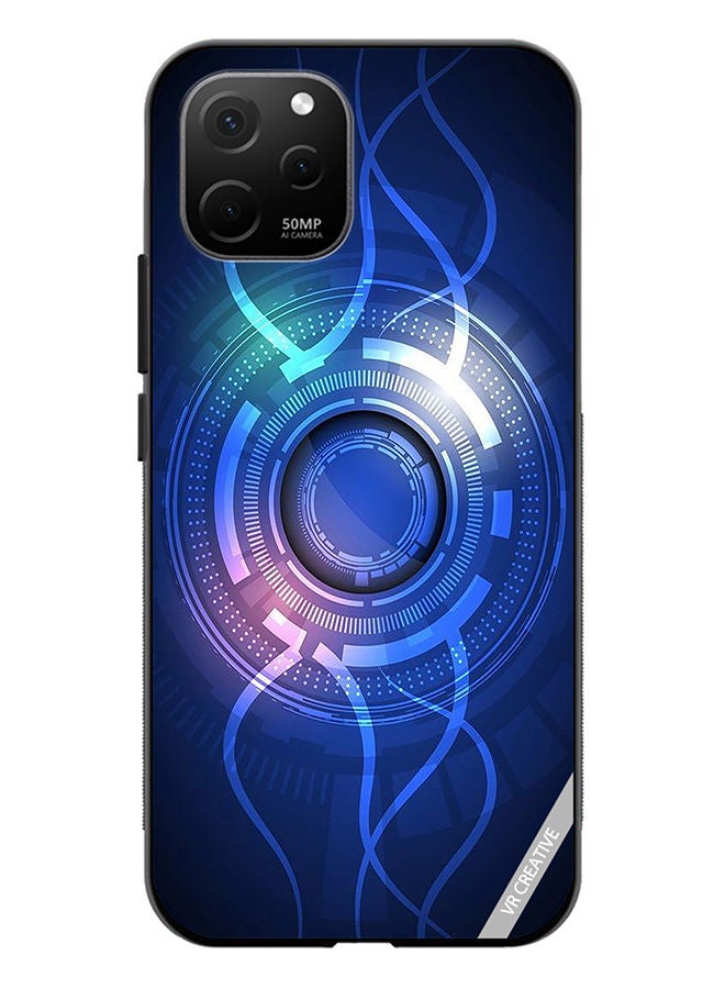 VR CREATIVE Protective Case Cover For Huawei Nova Y61 Blue Abstract Design Multicolour - Image 1