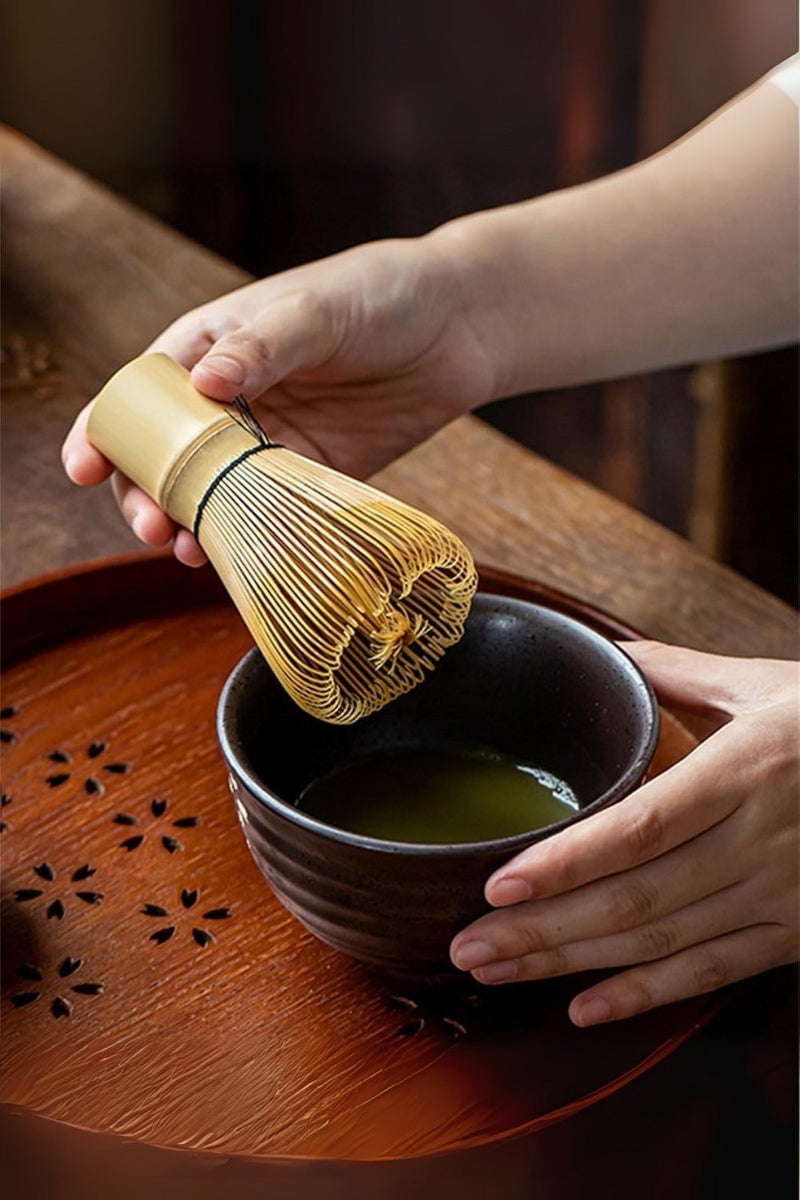 ليموس مسحوق شاي الماتشا الأخضر، خفاقة من الخيزران، خفاقة ماتشا من الخيزران، 100 سن، خافق شاي ياباني تقليدي، مصنوع يدويًا من الخيزران الطبيعي، أداة ماتشا، خلاط مسحوق، صانع رغوة لشاي الماتشا، لاتيه أوسوكا، كويتشا - Image 3