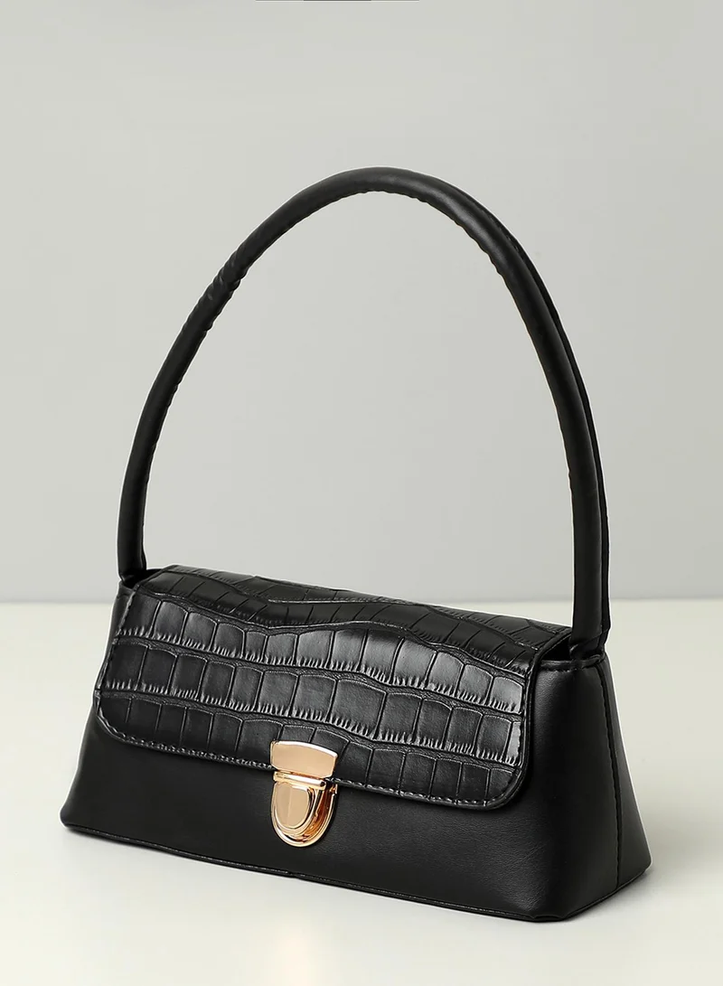 صوص هاوت حقيبة يد نسائية باللون الأسود الليلي