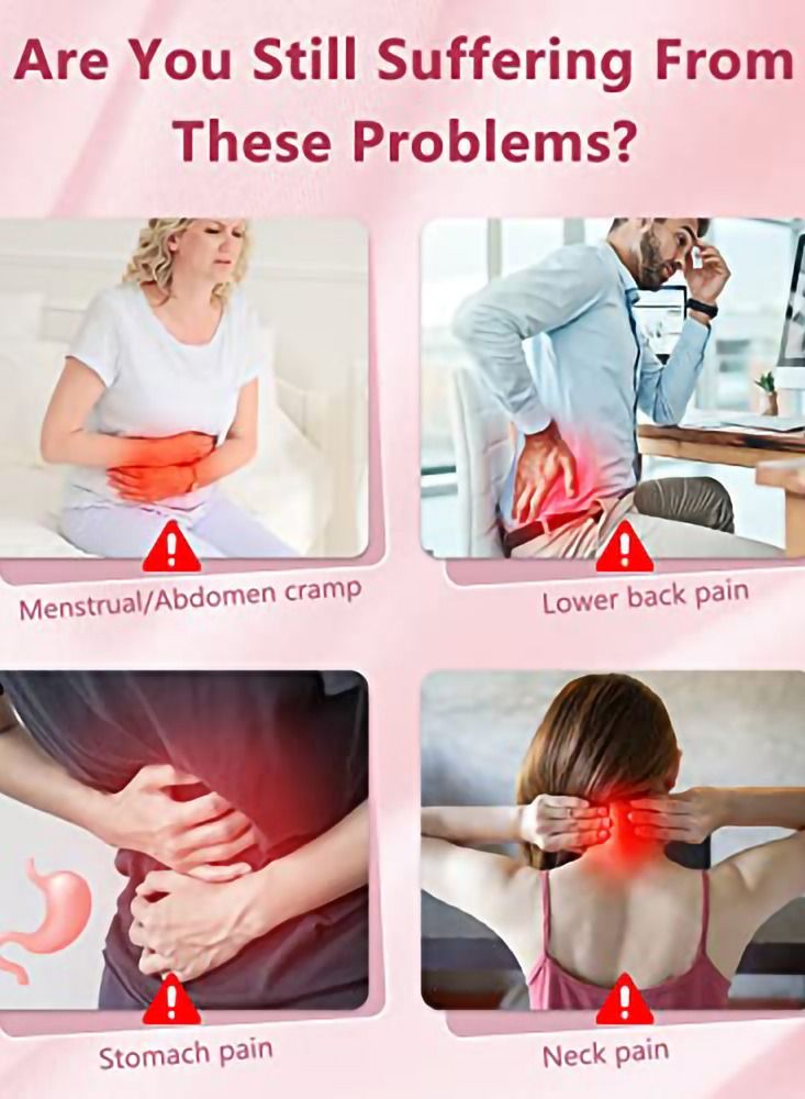 Y&D Period Heating Pad for Cramps-Portable Cordless Vibrating Menstrual Pads, Electric Small USB Heat Pad, Waist Belt Wearable Pain Simulator Cramp/Back Relief  - Image 3