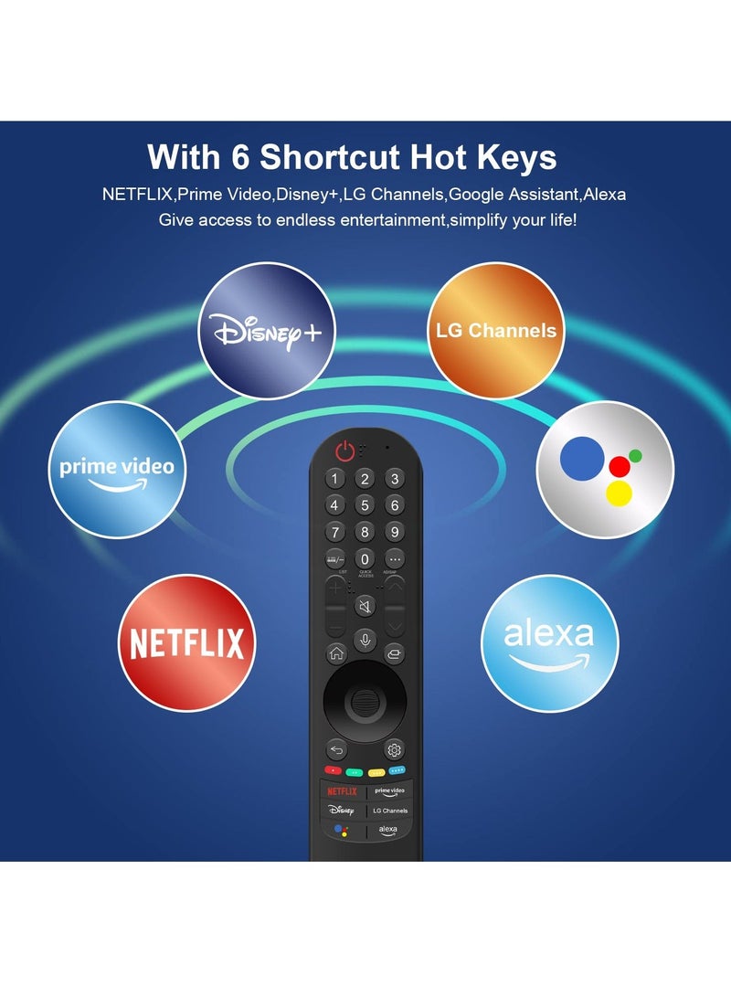 Magic Remote Control for LG Smart TV with Pointer and Voice Function Replacement Remote Control for AKB76039902 Voice Remote for Most LG Smart TVs UHD OLED QNED NanoCell 4K 8K Series  - Image 2