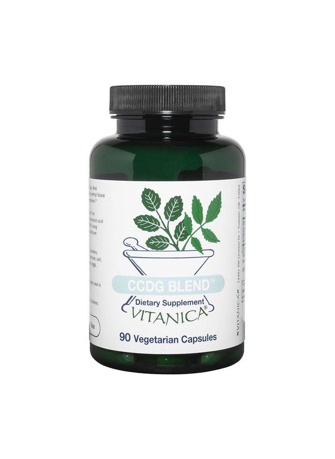 Vitanica - CCDG Blend, Immune Support, DIM Supplement 200mg, Turkey Tail Mushroom, Turmeric, Green Tea, Vegan, 90 Capsules - Image 1