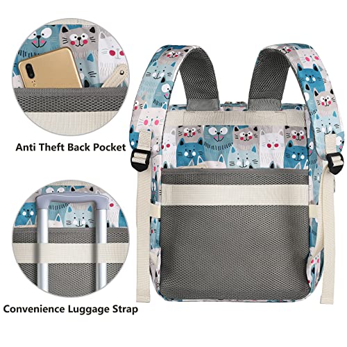 FALANKO Laptop Backpack for Women,Teacher Doctor Nurse Work Purse Bag for 15.6 Inch Laptop,Cute Cartoon Pattern backpack With USB Charging Port RFID Anti Theft Pocket, Large Travel Bookbag for Women - Image 5