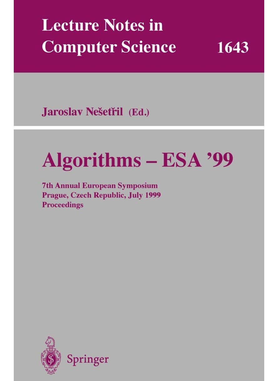 Algorithms - ESA'99: 7th Annual European Symposium, Prague, Czech Republic, July 16-18, 1999 Proceedings 