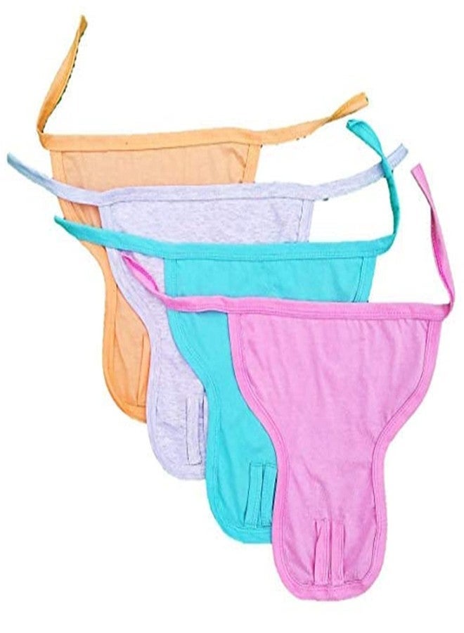 DTR Creation حفاضات DTR Creation Baby Langot للأطفال حديثي الولادة، حفاضات قماشية قطنية ناعمة للأطفال من عمر 3 إلى 6 أشهر - للجنسين سادة (عبوة من 6 قطع، متعددة الألوان، مقاس متوسط) - Image 3