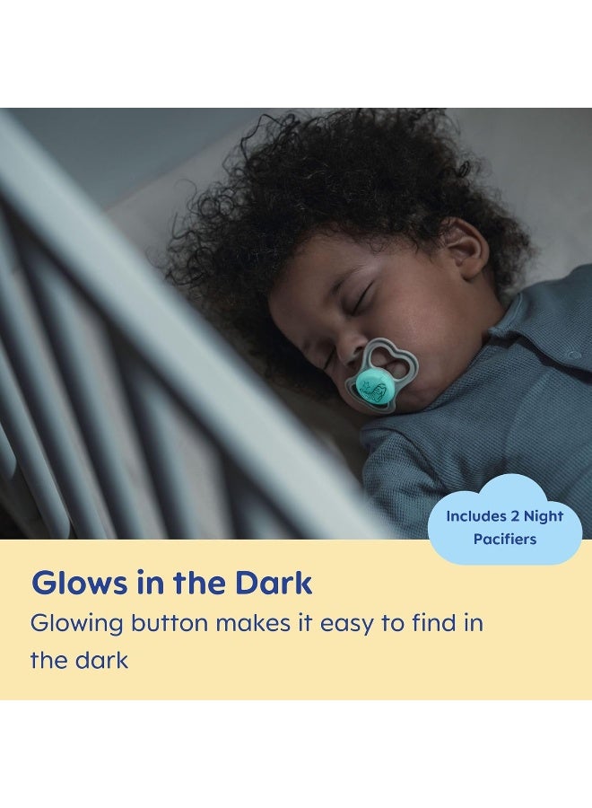 MAM Air Day & Night Baby Pacifier, for Sensitive Skin, Glows in The Dark, 16+ Months, Baby Boy, 4 Count - Image 3