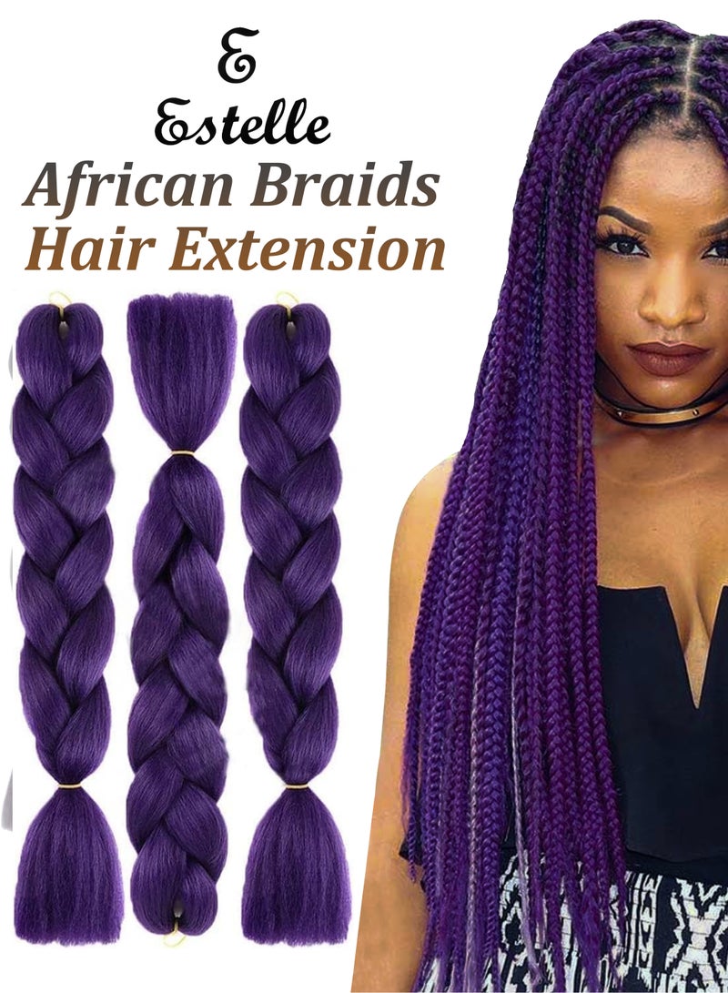 إستيل تصفيف الشعر مع مجموعة متميزة من 3 وصلات شعر تجديل أفريقية ضخمة بطول 82 بوصة لكل شعر مستعار كانيكالون كروشيه ملتوي من ألياف صناعية تتحمل درجات الحرارة العالية للنساء السود - Image 1