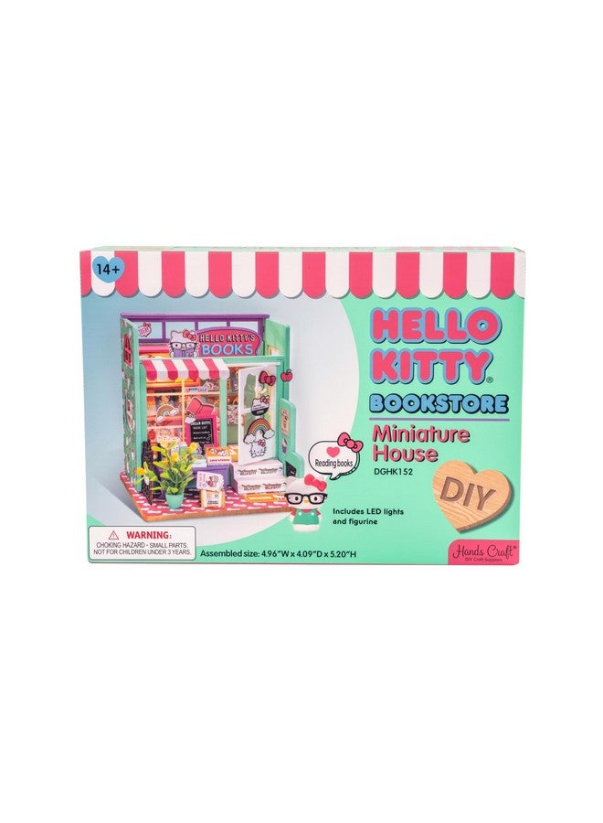 Hands Craft كتاب مصغر من هاندز كرافت هالو كيتي - مشهد مصغر - منزل دمى لطيف - مجموعة حرف إبداعية للبالغين والأطفال - Image 3