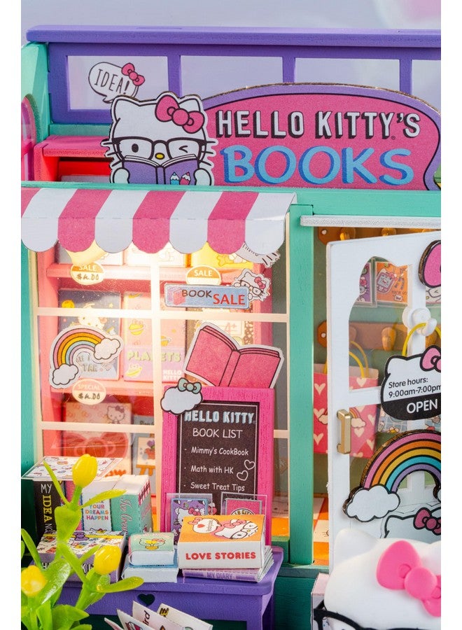 Hands Craft كتاب مصغر من هاندز كرافت هالو كيتي - مشهد مصغر - منزل دمى لطيف - مجموعة حرف إبداعية للبالغين والأطفال - Image 4