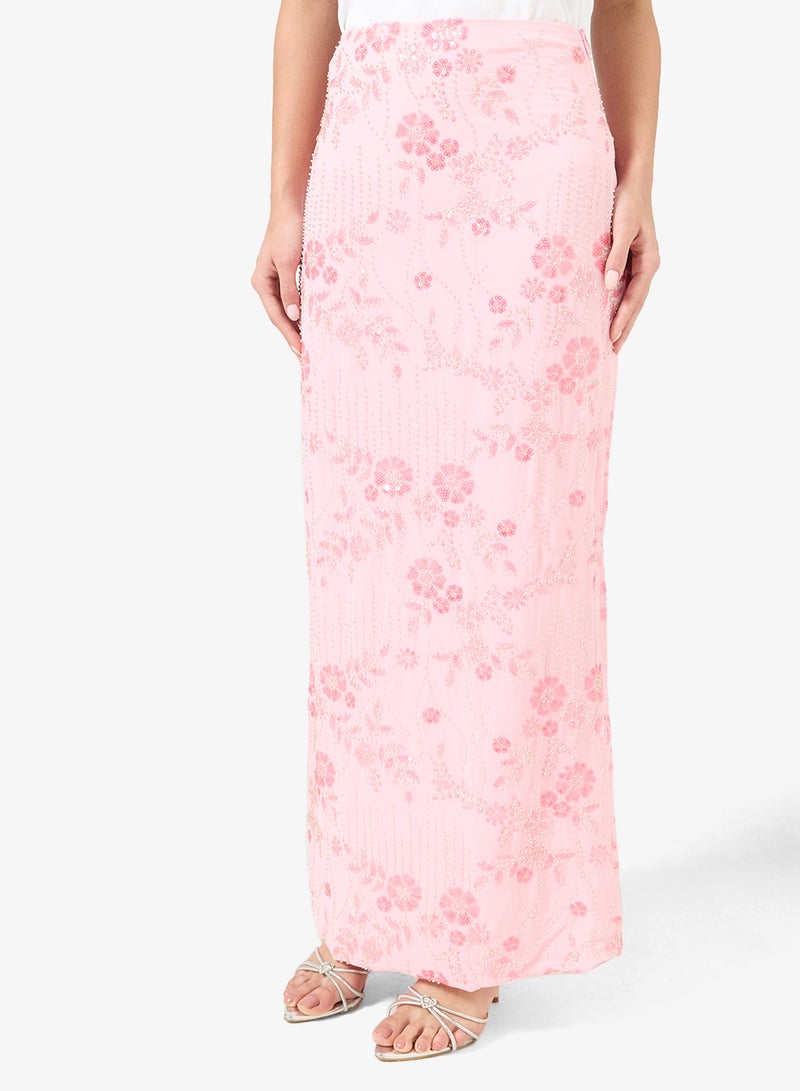 Ginger Bead Embellished Maxi Skirt - Image 1