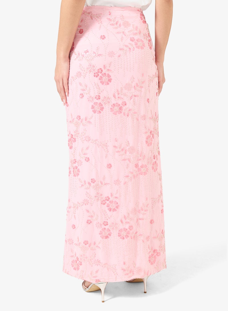 Ginger Bead Embellished Maxi Skirt - Image 3