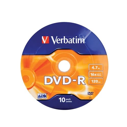Verbatim DVD-R Blank Discs AZO Dye 4.7GB 16X Recordable Disc - 10 Pack Wrap Silver - Image 3