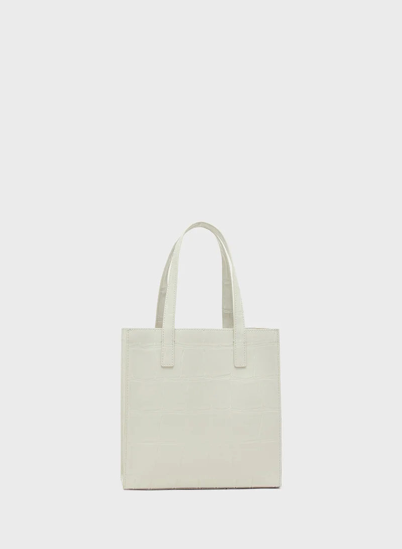 تيد بيكر Croc Effect Small Icon Tote