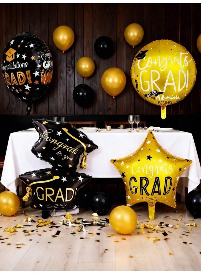 Graduation Party Balloon Decorations Set, Assorted Graduation Balloons Inflatable with Helium or Air for Party Decor - Image 3