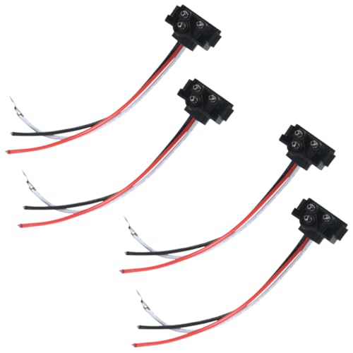 UHANBUT 4PCS 3 Pin Truck Trailer Light Connector 3 Prong Pigtail Harness Molded Fit for Sealed 4 Round Lights 6 Oval Lights Right Angle 3 Wire Plug 18AWG for Stop Turn Tail Brake Backup Light - Image 1