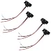 UHANBUT 4PCS 3 Pin Truck Trailer Light Connector 3 Prong Pigtail Harness Molded Fit for Sealed 4 Round Lights 6 Oval Lights Right Angle 3 Wire Plug 18AWG for Stop Turn Tail Brake Backup Light - Image 2