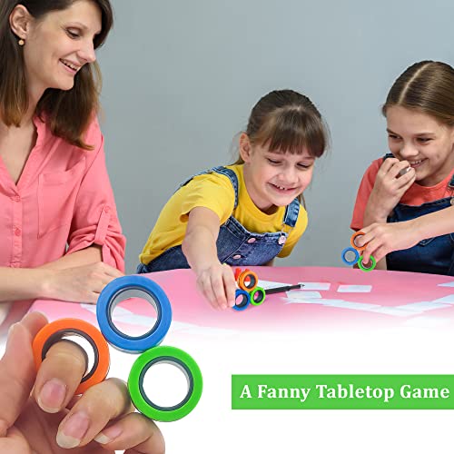 Dermasy Magnetic Rings Fidget Toy 3 PCS Set Novelty Fidget Toys for Stress and Anxiety Relief Great Gift for Teens Kids Adults with OCD ADHD Autistc 3Pcs Multicolor New - Image 5