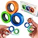 Dermasy Magnetic Rings Fidget Toy 3 PCS Set Novelty Fidget Toys for Stress and Anxiety Relief Great Gift for Teens Kids Adults with OCD ADHD Autistc 3Pcs Multicolor New - Image 2