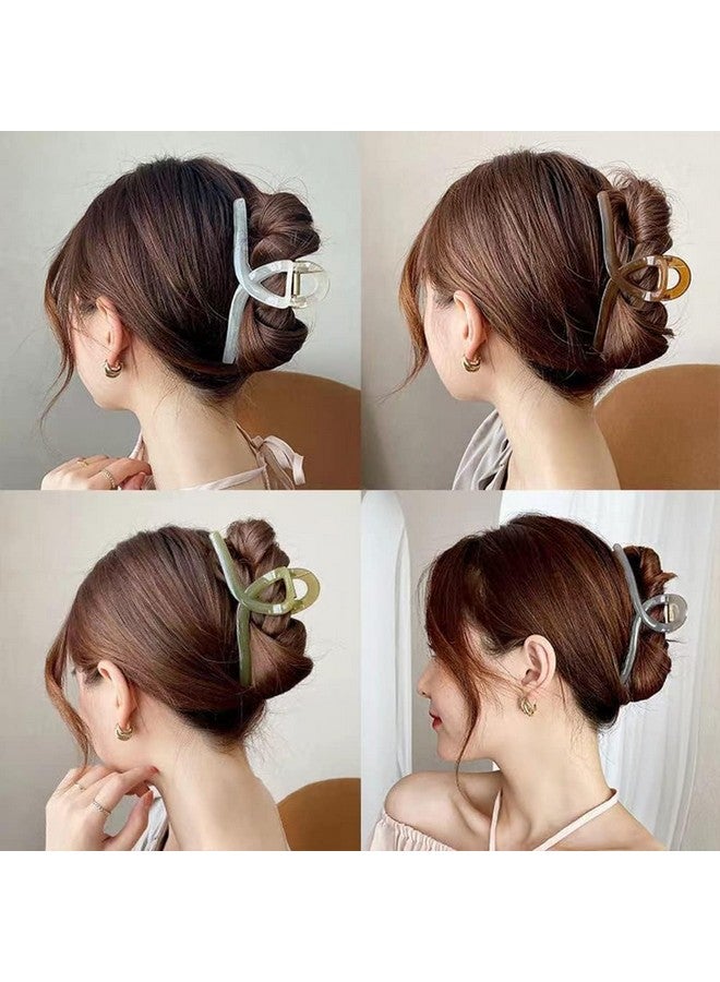QUILBOOL Square Claw Clips, Hair Claw Clips For Women & Girls, 3 Inch Small Hair Clips, Medium Rectangle Claw Hair Clip, Matte Banana Jaw Clips For Thin Half Hair 3 pc, Multi Color. - Image 5