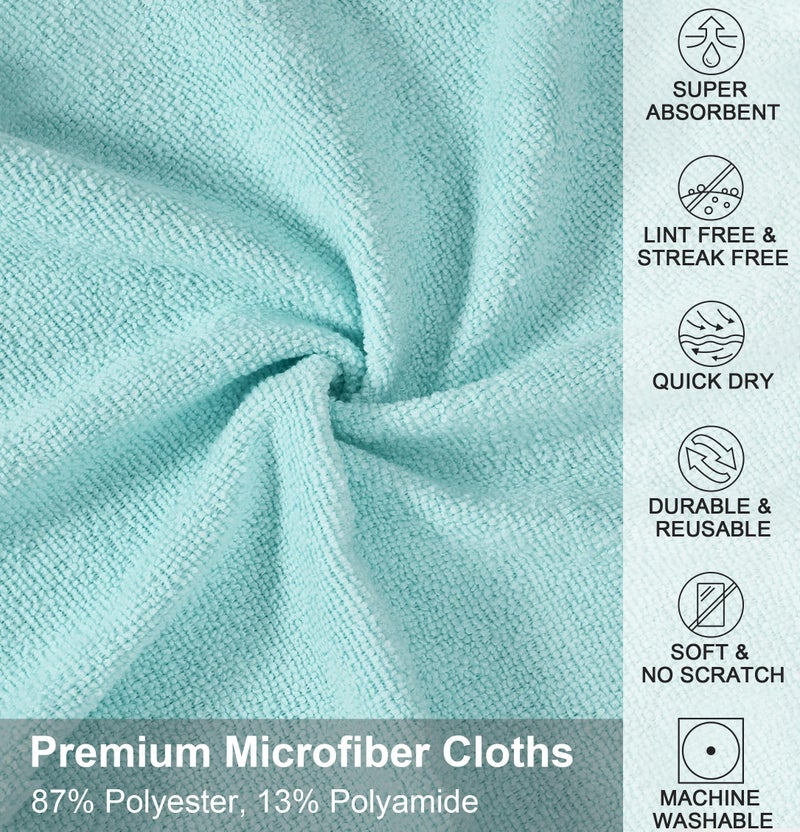 UPSTAR Microfiber Cleaning Cloth  Reusable Paper Towels Rolls  Cleaning Rags for Washing Dishes  Kitchen Bathroom  12x12 inch 50 Packs/Roll  White - Image 2