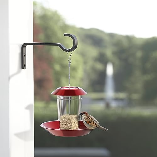 saffruff 6 Inch 2 Pack Heavy Duty Outdoor Plant Hangers for Hanging Baskets, Iron Plant Brackets for Hanging Plants Outside, Metal Plant Hooks Plant Wall Hooks for Hanging Lantern, Bird Feeder - Image 2