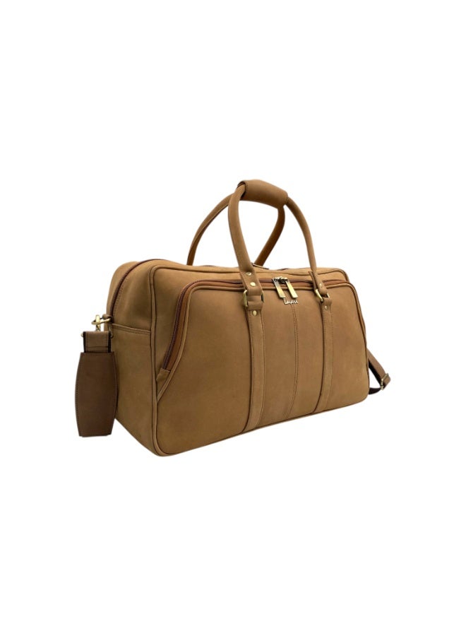 LAVERI LEATHER Sports Gym Bag Travel Duffel Bag with Shoes Compartment and Wet Pocket for Men Women, Large Weekend Overnight Luggage Bag Carry on Bag Yoga Tote Bags - Image 3