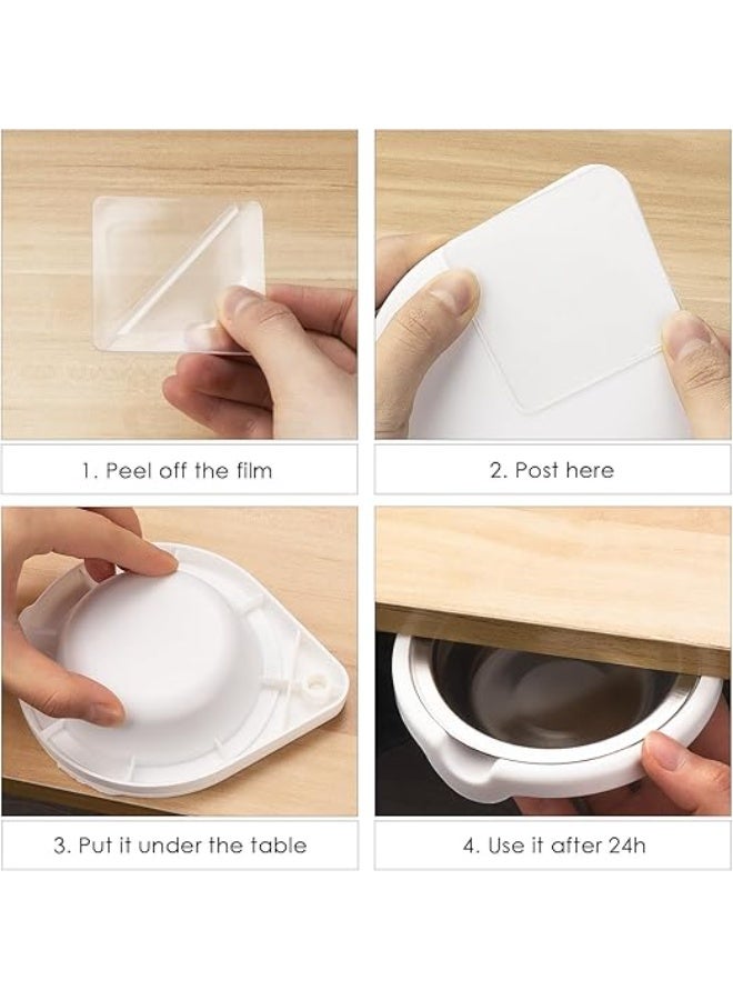 Ashtrays for Smokers, Stainless Steel Hidden Ashtray with Cover, Windproof Ash Trays for Indoor Under Home Office Desk (White) - Image 3