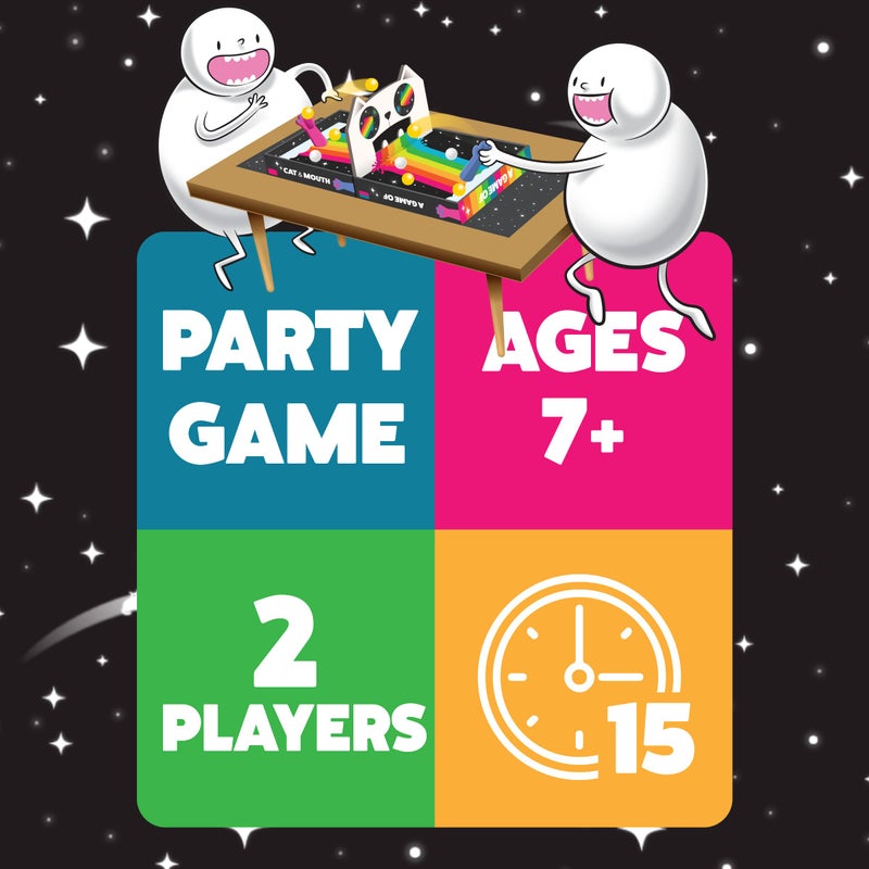 Exploding Kittens LLC A Game of Cat and Mouth by Exploding Kittens - 2 Players - Ages 7+ - 15 Minutes to Play - Magnet Powered Pinball Game - Ideal for Couple, Family Night, Kid and Adult - Image 2