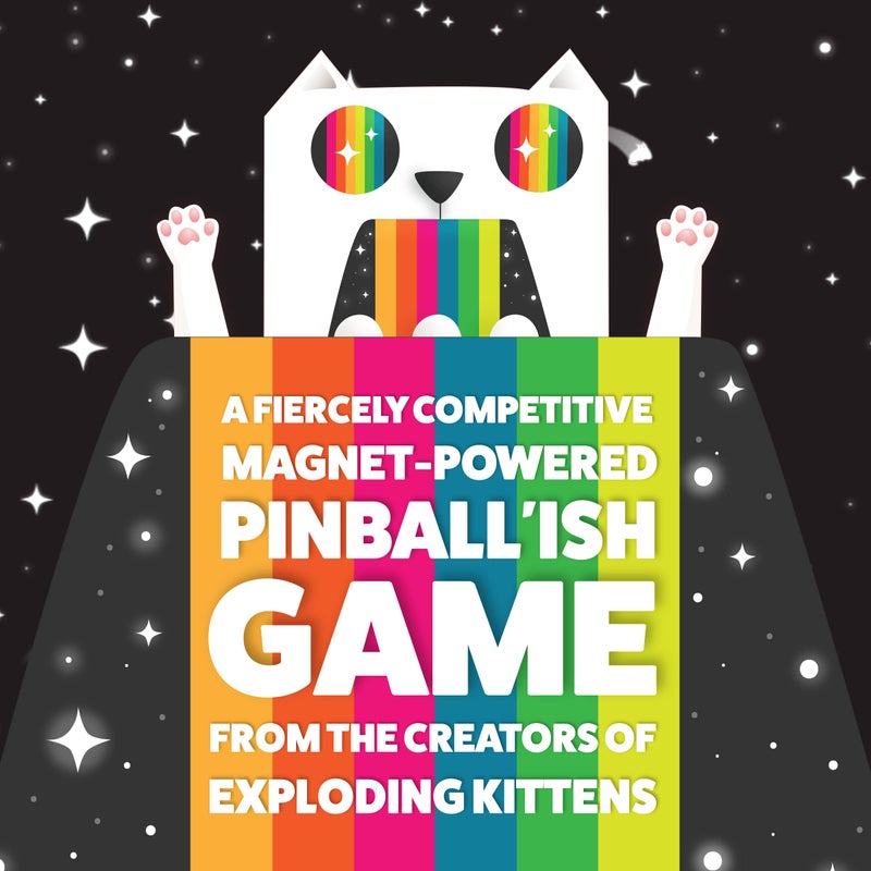 Exploding Kittens LLC A Game of Cat and Mouth by Exploding Kittens - 2 Players - Ages 7+ - 15 Minutes to Play - Magnet Powered Pinball Game - Ideal for Couple, Family Night, Kid and Adult - Image 3
